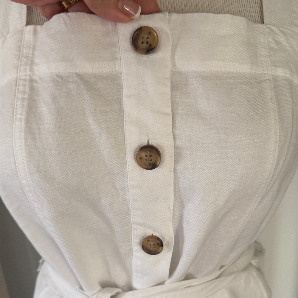 LOFT White Button-Down Midi Dress - Picture 3 of 5